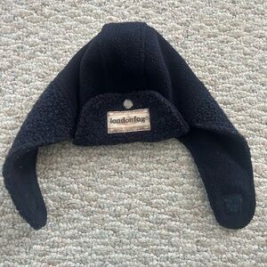 London Fog Kids Navy Fleece Hat with Ear Flaps